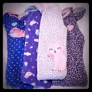 Carters girls 4t footed sleeper bundle